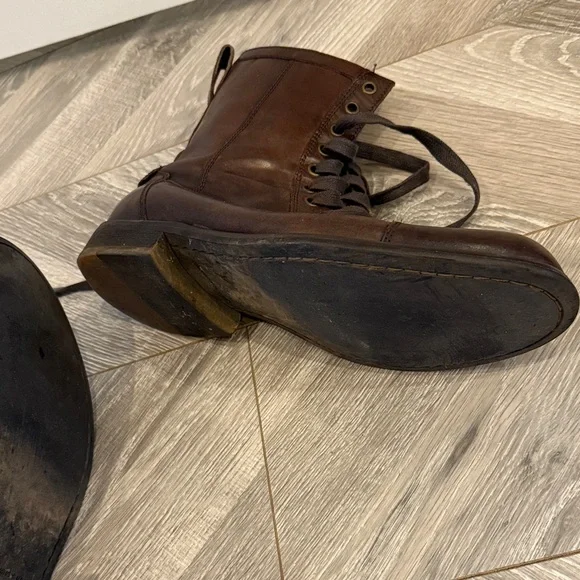 John Varvatos Brown Leather Boots - Picture 9 of 9